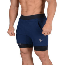 Laden Sie das Bild in den Galerie-Viewer, Schnell trocknende, doppellagige, elastische Shorts