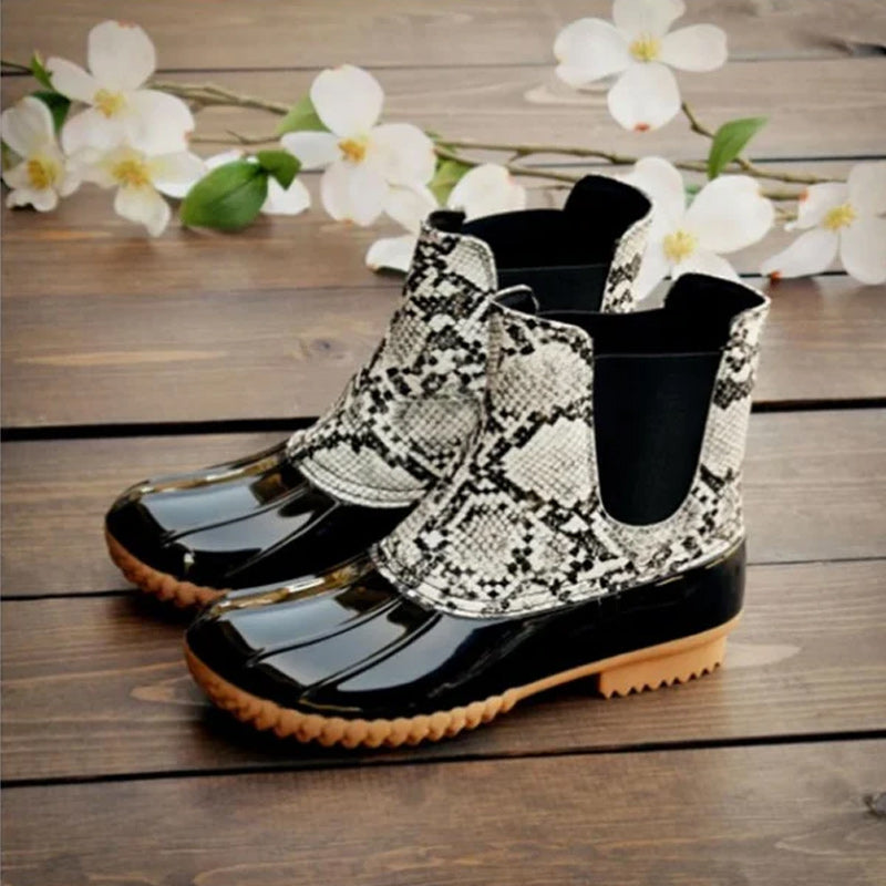Regenfeste Stiefeletten mit runder Zehenpartie für Damen