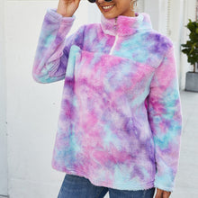 Laden Sie das Bild in den Galerie-Viewer, Plüschjacke mit Regenbogenverlauf