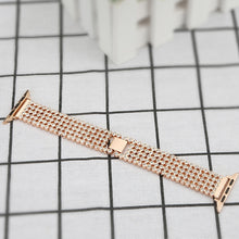 Laden Sie das Bild in den Galerie-Viewer, Iwatch Metallarmband mit Strasssteinen