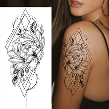 Laden Sie das Bild in den Galerie-Viewer, Skizze Blume Tattoo Aufkleber