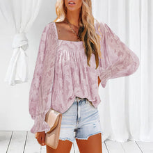 Laden Sie das Bild in den Galerie-Viewer, Langarmshirts für Damen mit quadratischem Ausschnitt