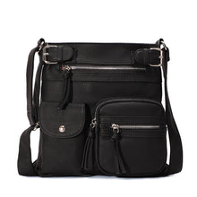 Laden Sie das Bild in den Galerie-Viewer, Schultertasche aus weichem Leder mit mehreren Taschen