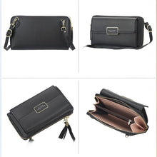 Laden Sie das Bild in den Galerie-Viewer, RFID-blockierende Umhängetasche mit mehreren Steckplätzen