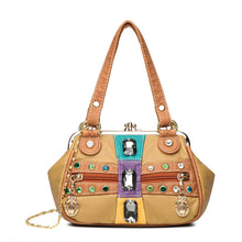 Laden Sie das Bild in den Galerie-Viewer, Damen Stilvolle Handtasche mit Schmucksteinen