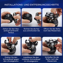 Laden Sie das Bild in den Galerie-Viewer, Wasserdichter 7D-Elektrorasierer mit schwimmendem Kopf