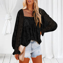 Laden Sie das Bild in den Galerie-Viewer, Langarmshirts für Damen mit quadratischem Ausschnitt
