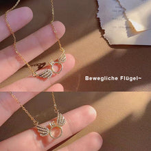 Laden Sie das Bild in den Galerie-Viewer, Glänzende Halskette mit Engelsflügel