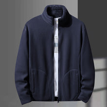 Laden Sie das Bild in den Galerie-Viewer, Wende-Sweatshirt mit Stehkragen aus Fleece