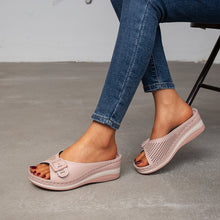 Laden Sie das Bild in den Galerie-Viewer, Damen lässige modische Plateauschuhe mit Keilabsatz