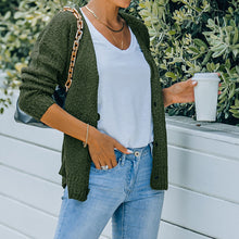 Laden Sie das Bild in den Galerie-Viewer, Strickjacke mit V-Ausschnitt