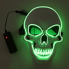 Laden Sie das Bild in den Galerie-Viewer, LED leuchtende Totenkopfmaske