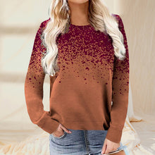 Laden Sie das Bild in den Galerie-Viewer, Sweatshirt mit Tintenpunktdruck und Rundhalsausschnitt