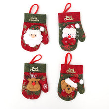 Laden Sie das Bild in den Galerie-Viewer, Weihnachtsbesteckset Handschuhe Geschenktüte
