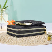 Laden Sie das Bild in den Galerie-Viewer, Einfache Mini-Umhängetasche mit doppeltem Reißverschluss