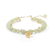 Laden Sie das Bild in den Galerie-Viewer, Armband aus Hetian-Jade mit Blatt