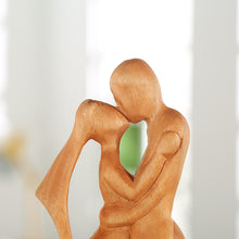 Laden Sie das Bild in den Galerie-Viewer, Kreative Moderne Paar-Holzstatue
