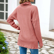 Laden Sie das Bild in den Galerie-Viewer, Lockerer Unregelmäßiger Strickpullover mit Rollkragen
