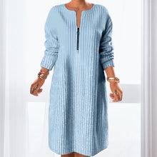 Laden Sie das Bild in den Galerie-Viewer, Einfarbiges Kleid mit Reißverschluss