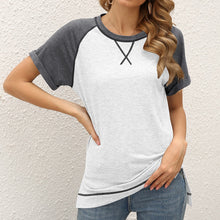 Laden Sie das Bild in den Galerie-Viewer, Lässiges lockeres kurzärmliges T-Shirt für Damen