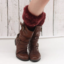 Laden Sie das Bild in den Galerie-Viewer, Damen Warme Stiefelüberzüge mit Pelzbesatz