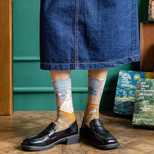 Laden Sie das Bild in den Galerie-Viewer, Langstapelige Ölgemälde Baumwollsocke