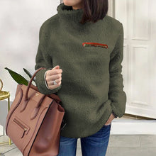 Laden Sie das Bild in den Galerie-Viewer, Thermopullover mit Rollkragen und Reißverschluss