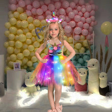 Laden Sie das Bild in den Galerie-Viewer, Beleuchtetes Einhorn Prinzessinnenkleid