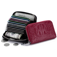 Laden Sie das Bild in den Galerie-Viewer, Krokodil Kartenhalter mit Reißverschluss