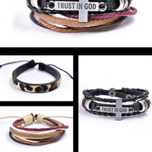 Laden Sie das Bild in den Galerie-Viewer, Religiöses Kreuzarmband aus Zinklegierung