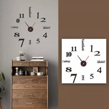 Laden Sie das Bild in den Galerie-Viewer, DIY Moderne Stanzfreie Wanduhr