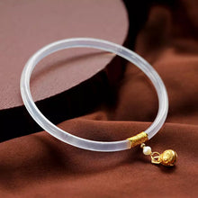Laden Sie das Bild in den Galerie-Viewer, Armband aus Glocke und Jade im antiken Stil