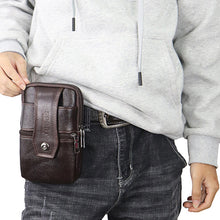 Laden Sie das Bild in den Galerie-Viewer, Multifunktionale Handy-Gürteltasche Aus Leder