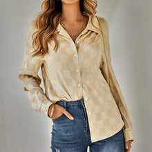 Laden Sie das Bild in den Galerie-Viewer, Lässiges Kariertes Jacquard-Hemd