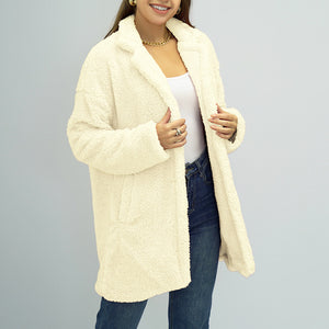 Doppelseitige Plüschjacke