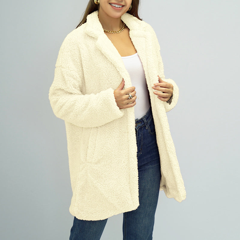 Doppelseitige Plüschjacke