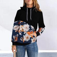 Laden Sie das Bild in den Galerie-Viewer, Langarmiges Sweatshirt mit Kapuze und hohem Ausschnitt