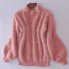 Laden Sie das Bild in den Galerie-Viewer, Lockerer Einfarbiger Strickpullover