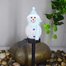 Laden Sie das Bild in den Galerie-Viewer, Super süße wasserdichte Solarenergie Schneemann Lampe