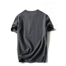 Laden Sie das Bild in den Galerie-Viewer, Herren Sommer Flachs T-Shirt