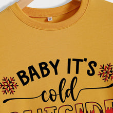 Laden Sie das Bild in den Galerie-Viewer, Schlichter Sportpullover mit Weihnachtsdruck für Damen