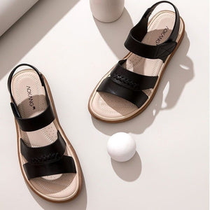 Damen Bequeme Sandalen mit Klettverschluss
