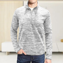 Laden Sie das Bild in den Galerie-Viewer, Herren-Sweatshirt mit halbem Reißverschluss und Stehkragen