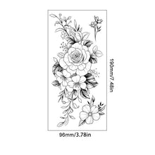 Laden Sie das Bild in den Galerie-Viewer, Skizze Blume Tattoo Aufkleber