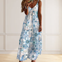 Laden Sie das Bild in den Galerie-Viewer, Damen Langes Sommer-Strandkleid