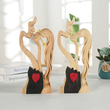 Laden Sie das Bild in den Galerie-Viewer, Kreative Moderne Paar-Holzstatue