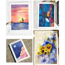 Laden Sie das Bild in den Galerie-Viewer, Glitzer-/Metallic-Aquarell-Set