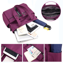 Laden Sie das Bild in den Galerie-Viewer, Damen wasserdichte Reisetasche aus Nylongewebe mit großer Kapazität