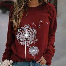 Laden Sie das Bild in den Galerie-Viewer, Sweatshirt mit Löwenzahn-Print