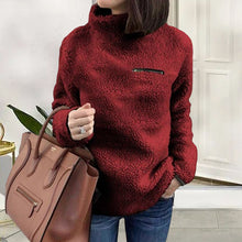 Laden Sie das Bild in den Galerie-Viewer, Thermopullover mit Rollkragen und Reißverschluss